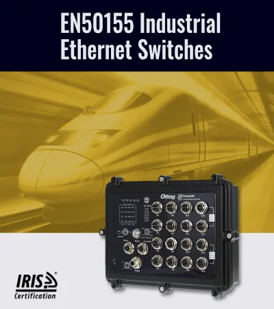 Banner di switch certificati EN50155 per ferrovie