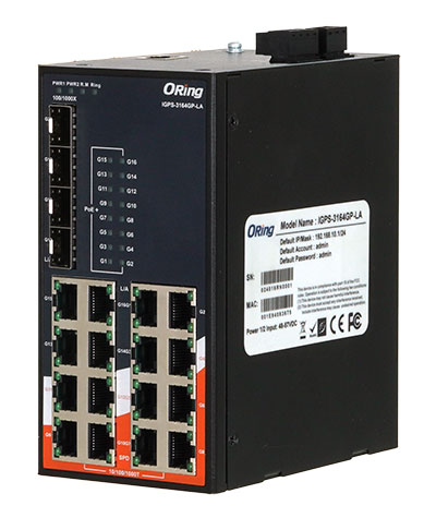 Switch Industrial PoE IGPS-3164GP-LA